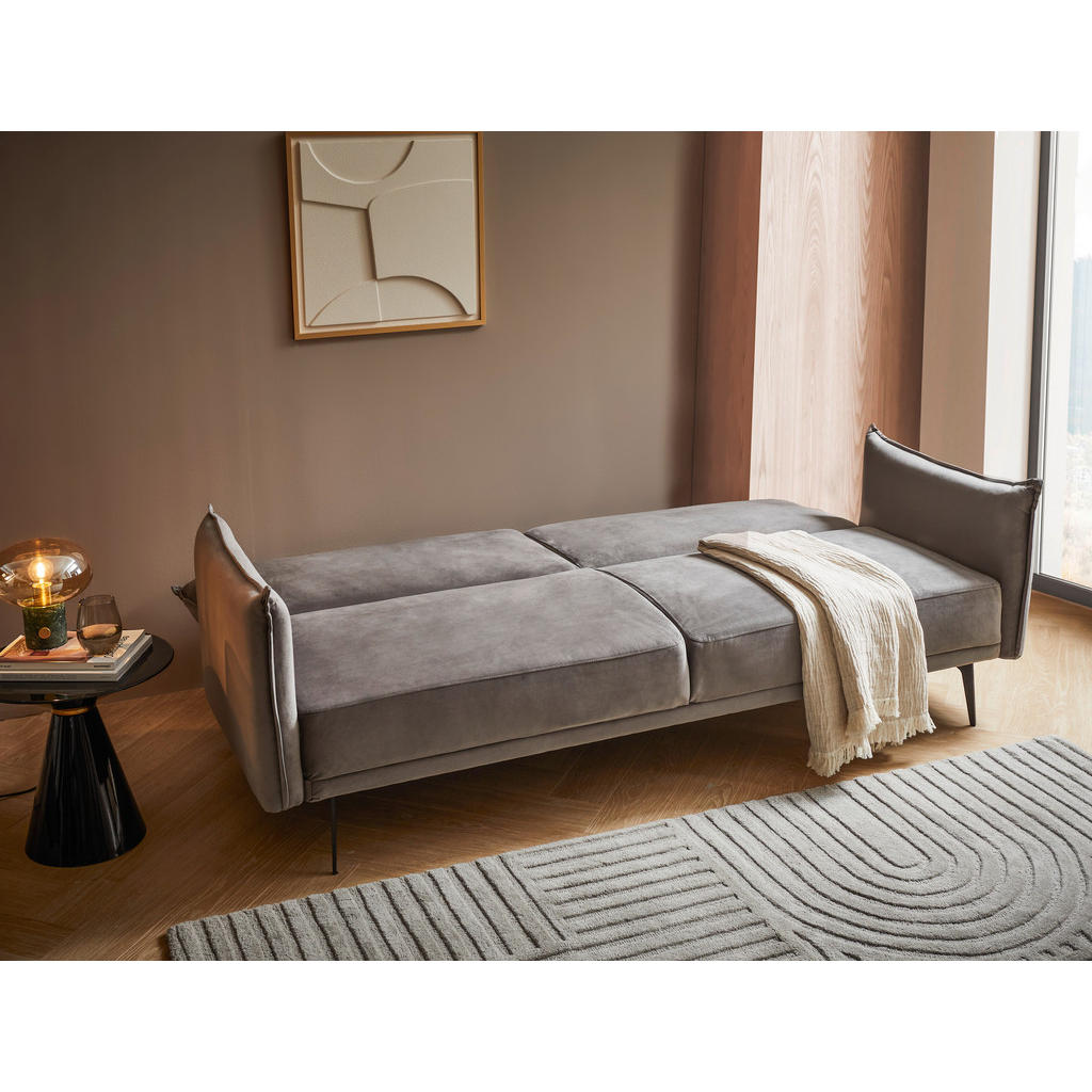 Thumbnail - Stylife Schlafsofa, Dunkelgrau, Metall, Textil, 3-Sitzer, Füllung: Polyester, 207x88x86 cm, Bsci, Relaxfunktion, Liegefu...