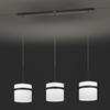 HÄNGELEUCHTE Round lights 103,5/21,5/110 cm   - Schwarz/Weiß, LIFESTYLE, Textil/Metall (103,5/21,5/110cm) - Joop!