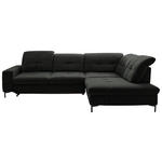 ECKSOFA in Chenille Anthrazit  310/240 cm  - Anthrazit/Schwarz, Design, Textil/Metall (310/240cm) - Xora