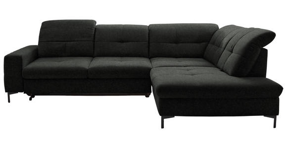 ECKSOFA in Chenille Anthrazit 310/240 cm - Anthrazit/Schwarz, Design, Textil/Metall (310/240cm) - Xora