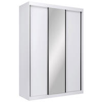 SCHIEBETÜRENSCHRANK 150/215/59,5 cm  - Schwarz/Weiß, MODERN, Holzwerkstoff/Metall (150/215/59,5cm) - MID.YOU