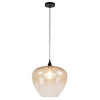 ZÁVĚSNÉ SVÍTIDLO, 40/150 cm  - černá/koňaková, Trend, kov/sklo (40/150cm) - Dieter Knoll