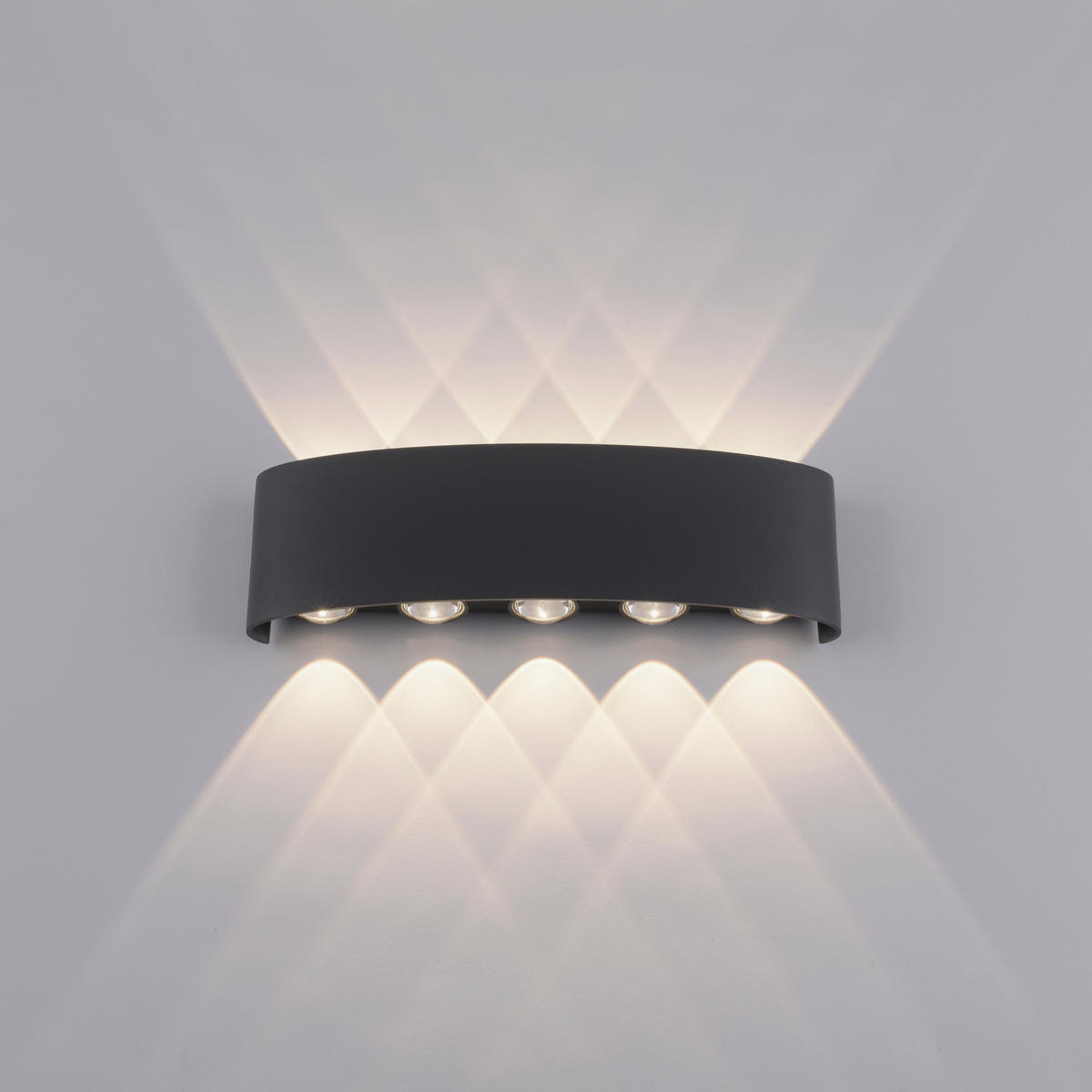 LED-WANDLEUCHTE 27/4,7/8 cm   - Anthrazit, Design, Kunststoff/Metall (27/4,7/8cm)