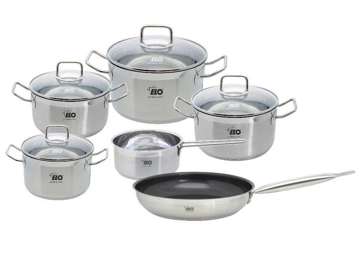 KOCHTOPFSET Profi Duo Therm 6-teilig  - Basics, Metall - ELO