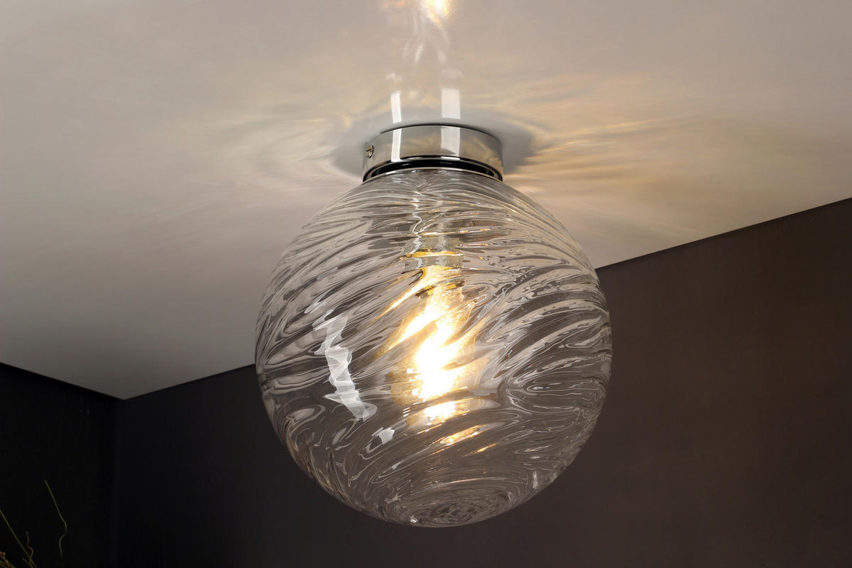 DECKENLEUCHTE Nereide 30/32 cm   - Klar, KONVENTIONELL, Glas (30/32cm)