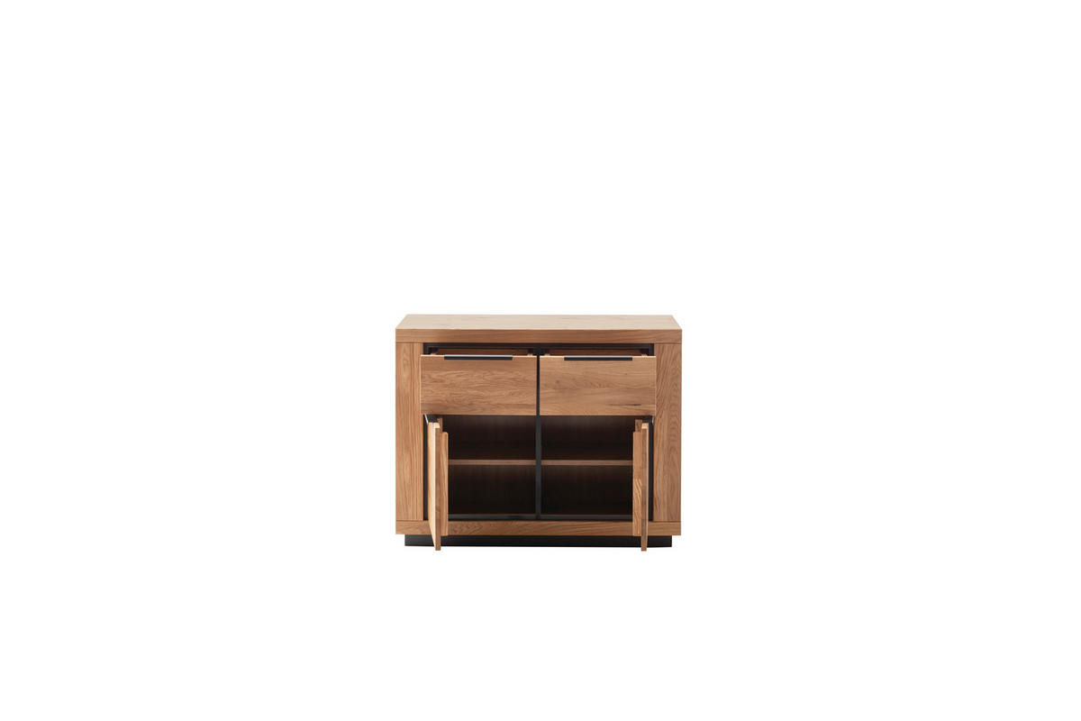 KOMMODE  in 102/80/40 cm  - Wildeiche/Schwarz, Design, Holz/Holzwerkstoff (102/80/40cm) - MID.YOU
