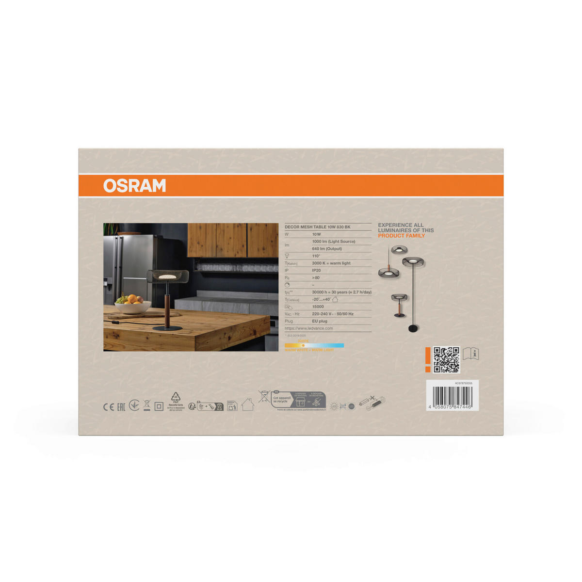 LED-TISCHLEUCHTE 30/40,3 cm   - Schwarz, Basics, Holz/Kunststoff (30/40,3cm) - Osram