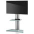 TV-RACK Silberfarben - Silberfarben, KONVENTIONELL, Glas/Metall (111/80/40cm)