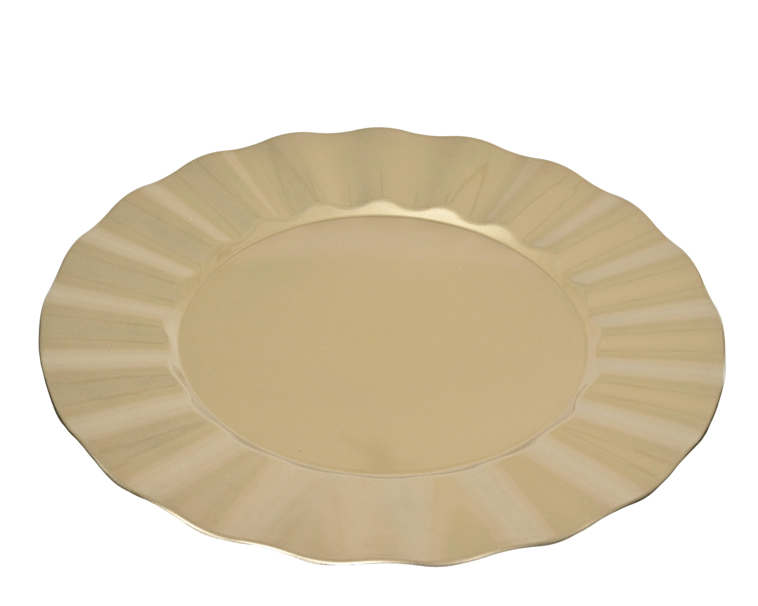 DÍSZTÁNYÉR - aranyszínű, Basics, műanyag (33/33/1.5cm)