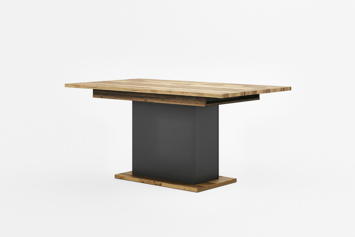 KIHÚZHATÓ ASZTAL - antracit, Basics, faalapú anyag (160-210/76/90cm) - Hom`in