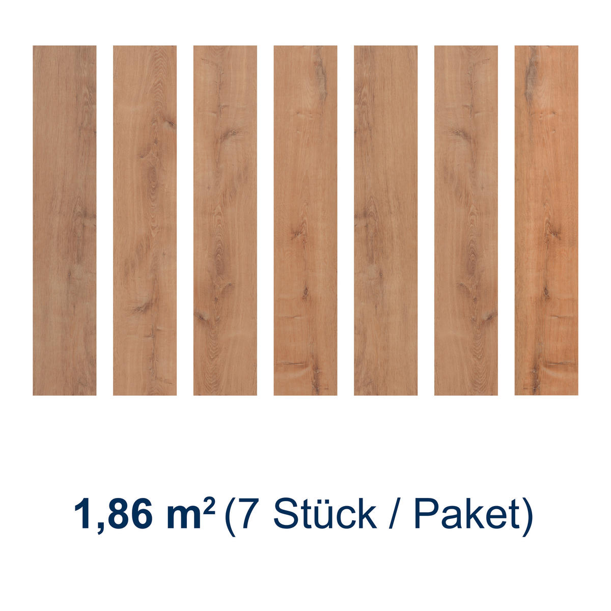DESIGNBODEN More+  per  m² - Eichefarben/Cognac, Basics, Kunststoff (121/22/0,5cm)