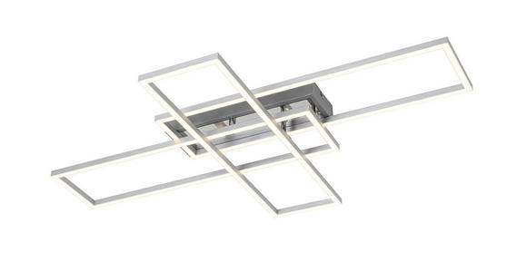 LED-DECKENLEUCHTE 82,5/55/8 cm - Chromfarben/Silberfarben, Basics, Kunststoff/Metall (82,5/55/8cm) - Novel