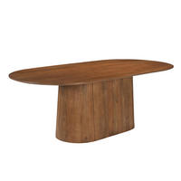 ESSTISCH 230/110/76 cm Echtholz  Holz oval Naturfarben  - Naturfarben, MODERN, Holz (230/110/76cm) - MID.YOU