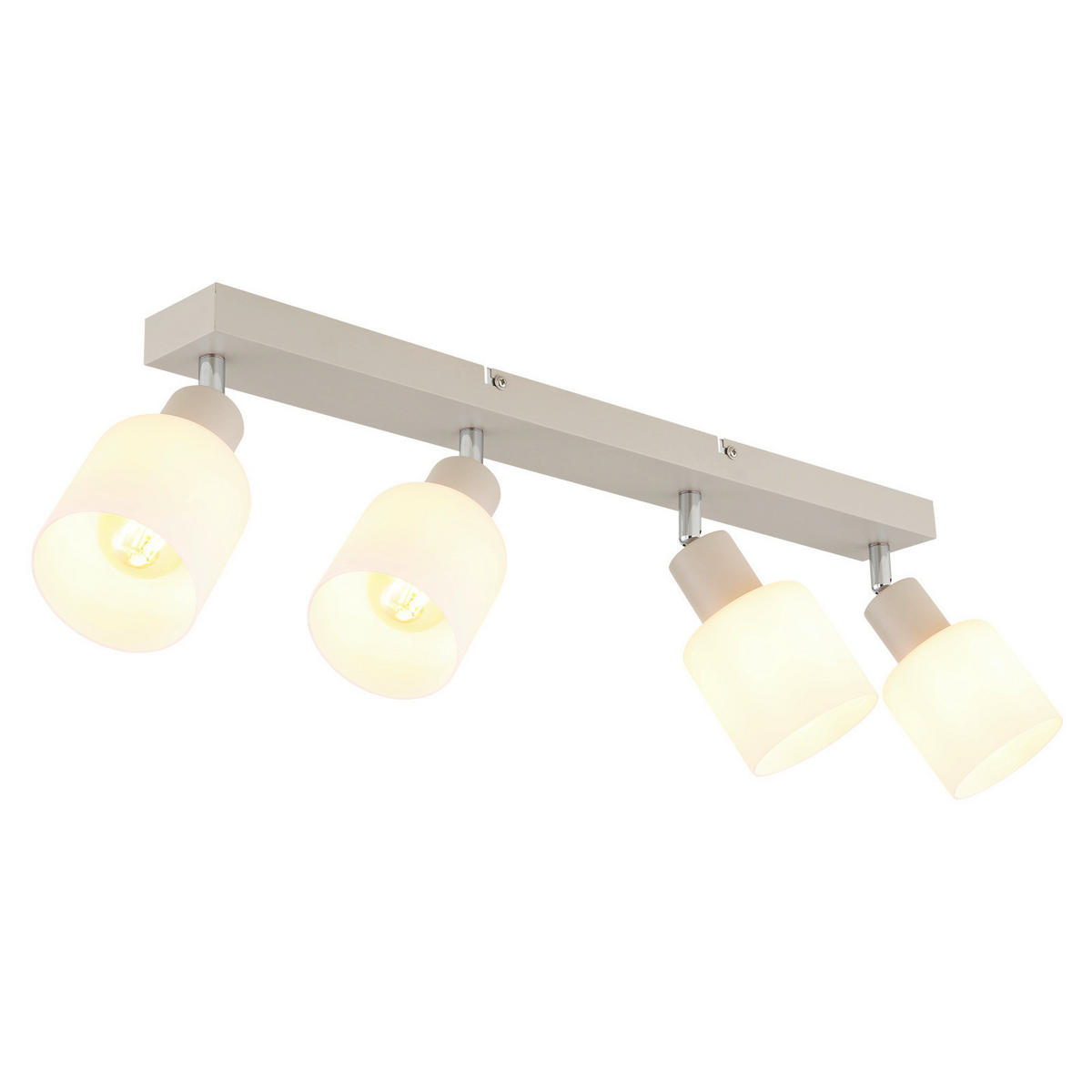 BODOVÉ SVÍTIDLO, 25 W/E14, 56/8/18.5 cm - bílá/barvy chromu, Basics, kov/sklo (56/8/18.5cm)