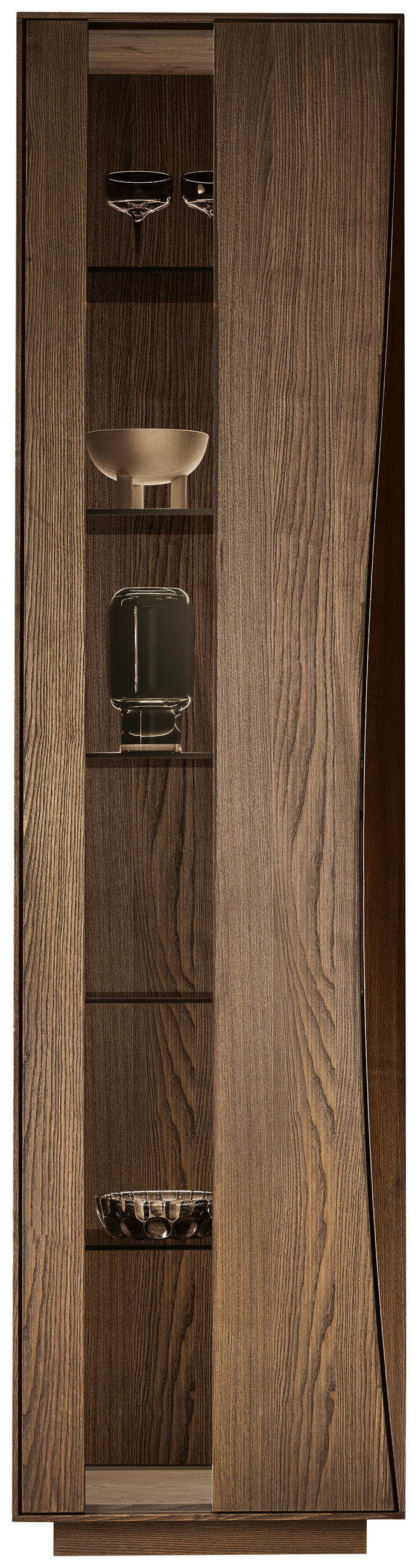 VITRINE Eschefarben  50/198,6/35 cm  - Eschefarben, Natur, Glas/Holz (50/198,6/35cm) - Anrei