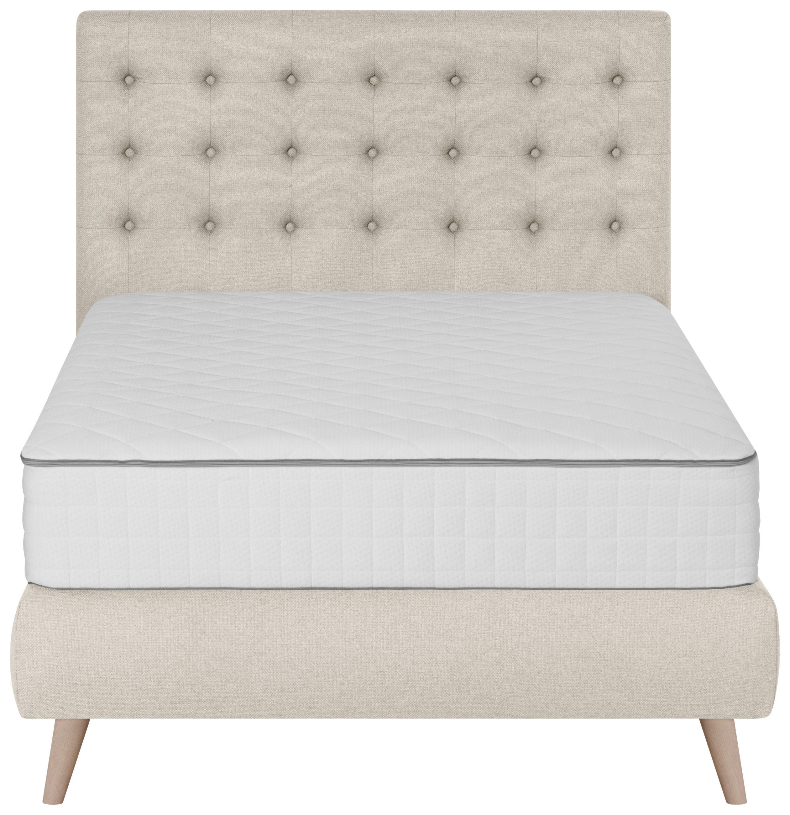 BOXSPRINGBETT 120/200 cm  in Beige  - Beige, Design, Holz/Textil (120/200cm) - Carryhome