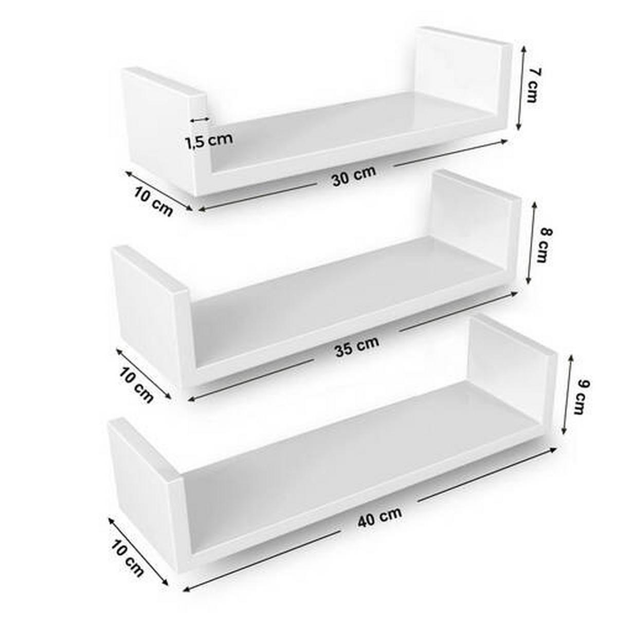 WANDREGAL Weiß  - Weiß, Basics, Holzwerkstoff (30-40/7-9/10cm) - Boxxx
