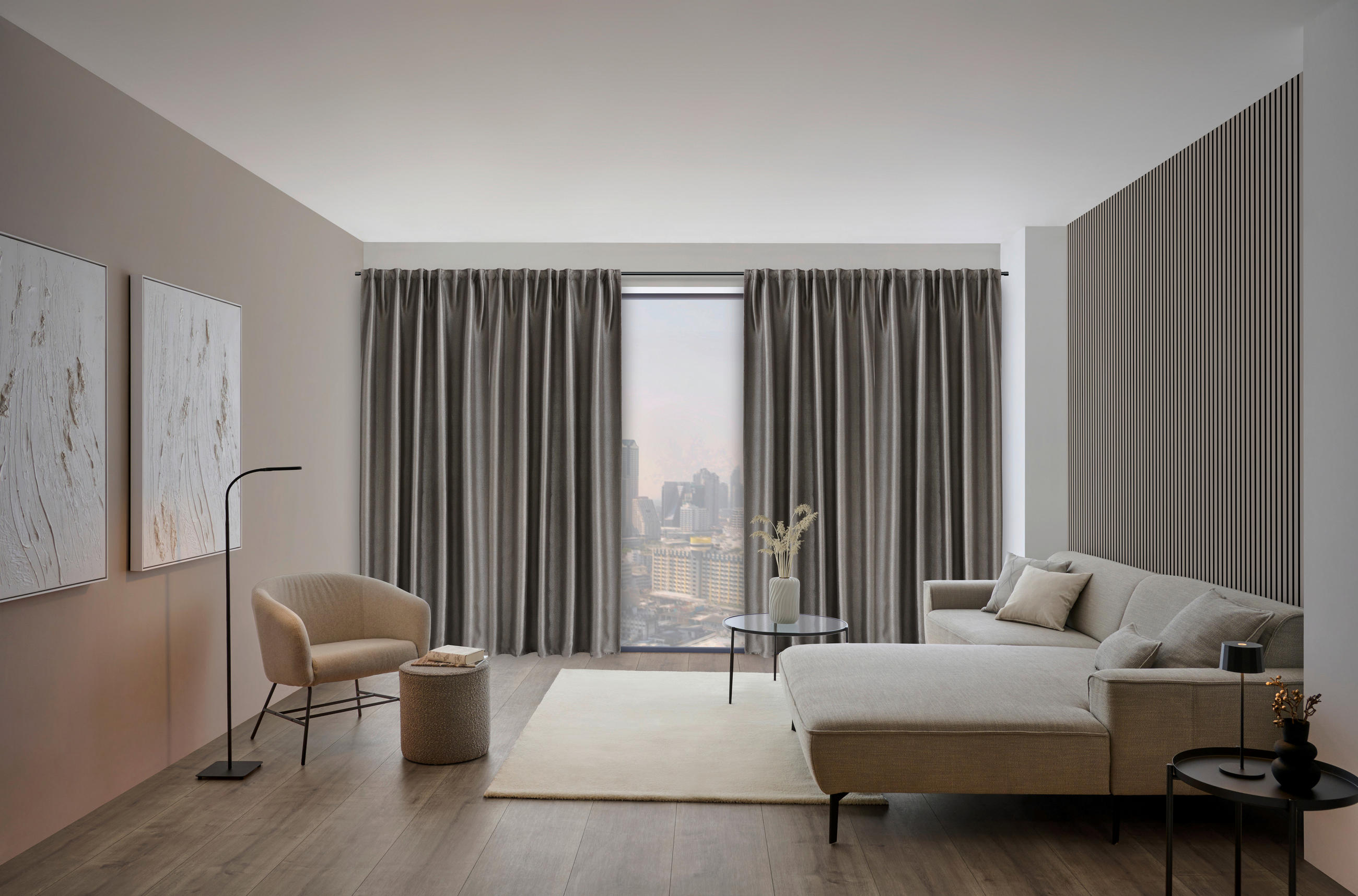 FERTIGVORHANG black-out (lichtundurchlässig) 140/245 cm - Taupe, KONVENTIONELL, Textil (140/245cm) - Dieter Knoll
