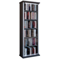 CD-REGAL - Schwarz, Konventionell, Glas/Holzwerkstoff (31/92/18cm) - MID.YOU