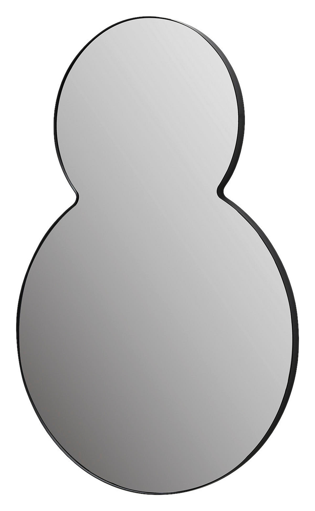 WANDSPIEGEL 90/60/2,5 cm  - Schwarz, Basics, Glas/Metall (90/60/2,5cm) - Xora