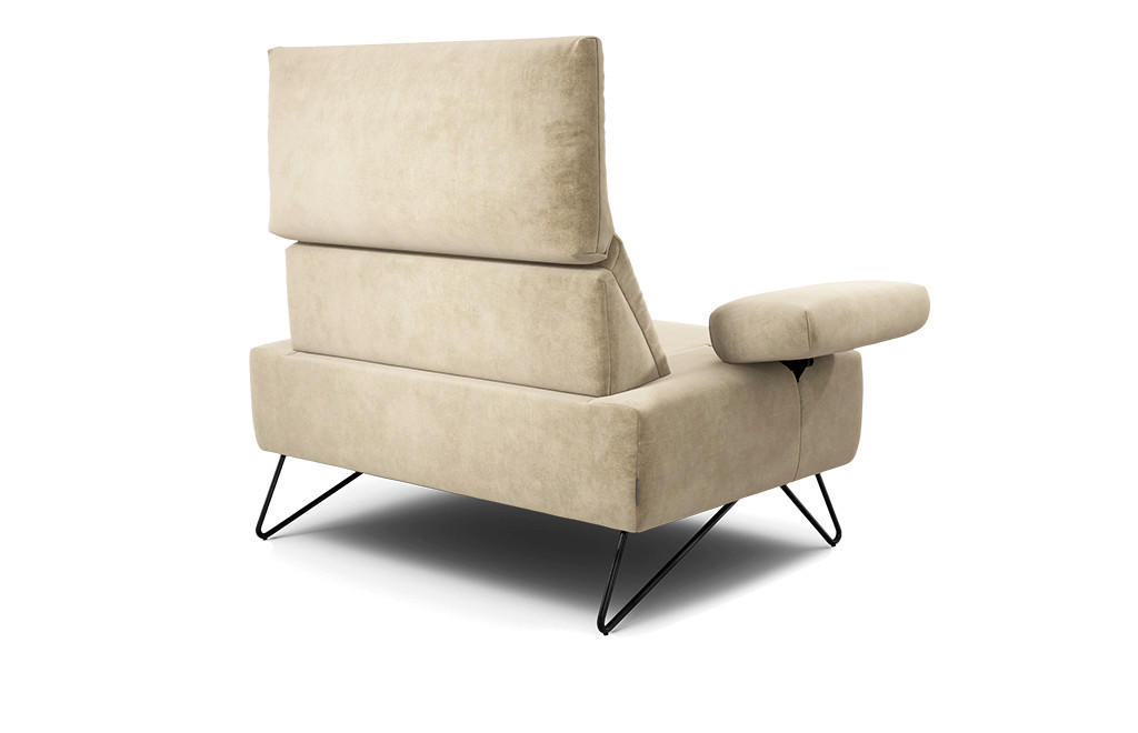 Thumbnail - Sensoo Sessel Cosy, Natur, Textil, 114-142x85x86-94 cm, Stoffauswahl, Wohnzimmer, Sessel, Polstersessel