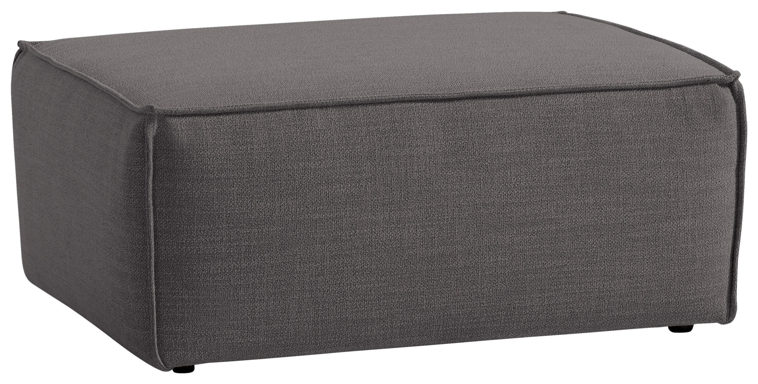 HOCKER in Textil Dunkelgrau  - Dunkelgrau/Schwarz, MODERN, Kunststoff/Textil (102/44/77cm) - MID.YOU