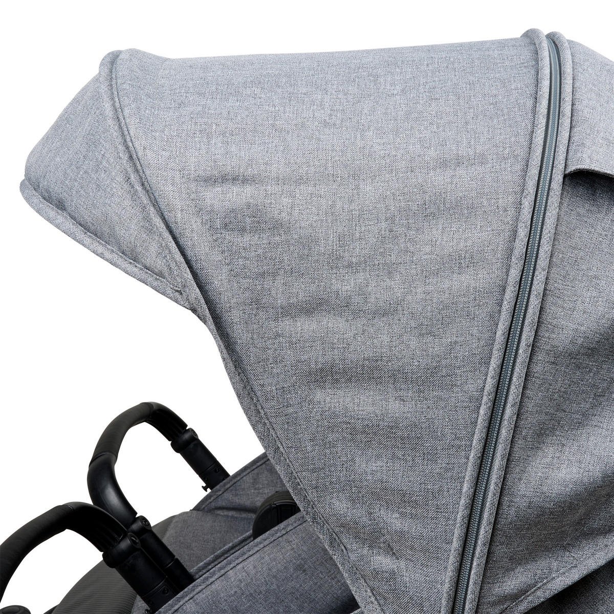 ZWILLINGSWAGEN  - Schwarz/Grau, Basics, Textil/Metall (100/110/75cm) - Jimmylee