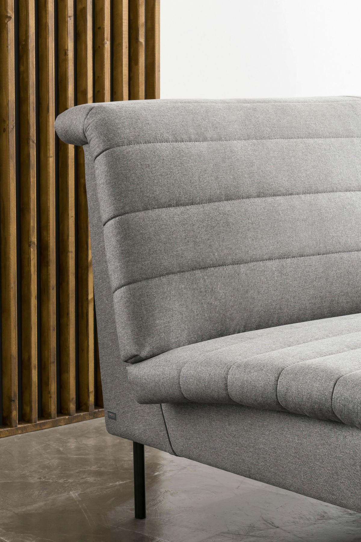 ECKSOFA in Webstoff Graubraun  214/168 cm  - Graubraun/Schwarz, Design, Textil/Metall (214/168cm) - LOOKS by W.Joop