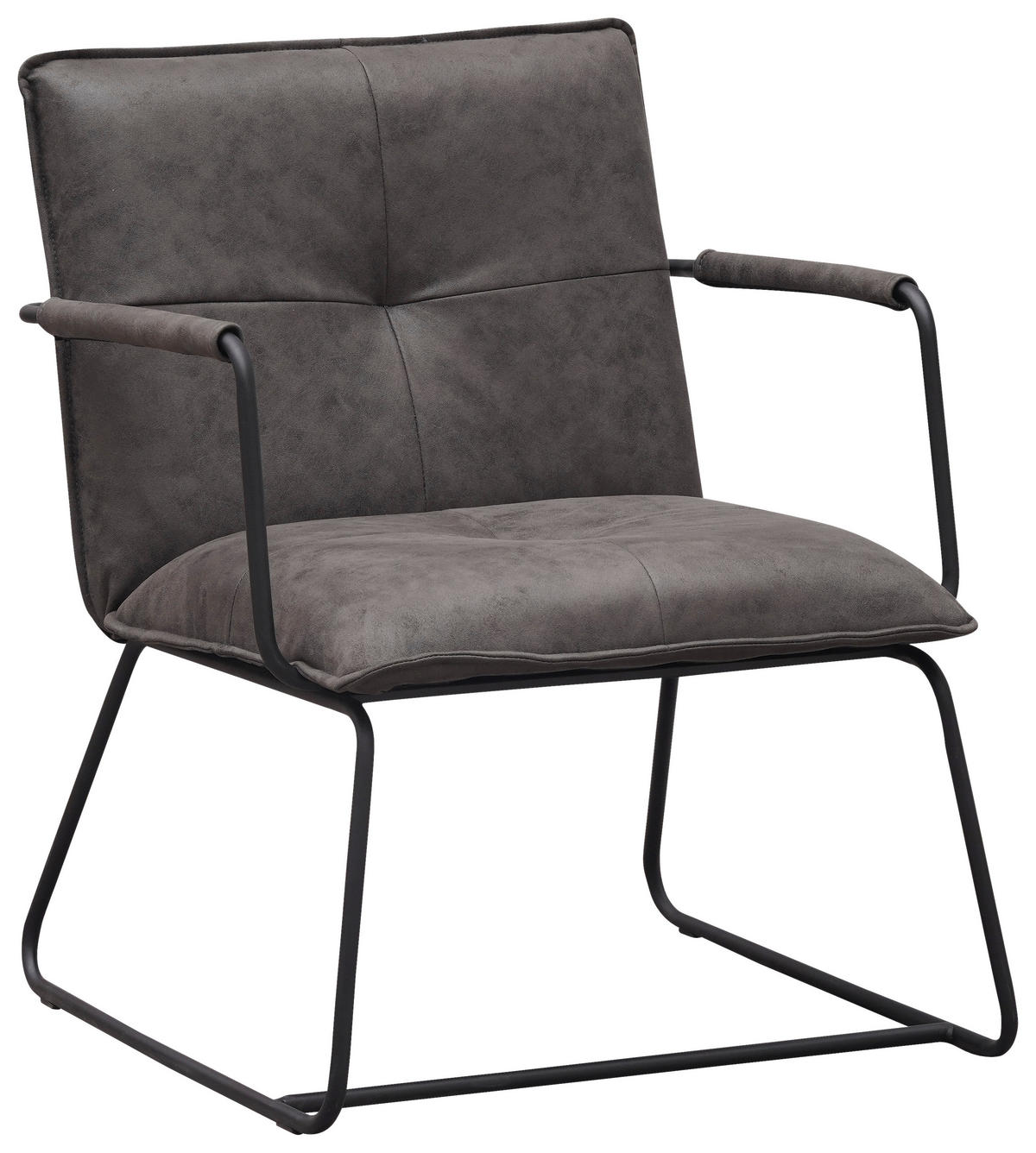 SESSEL Anthrazit    - Anthrazit/Schwarz, MODERN, Textil/Metall (65/80/68cm) - MID.YOU