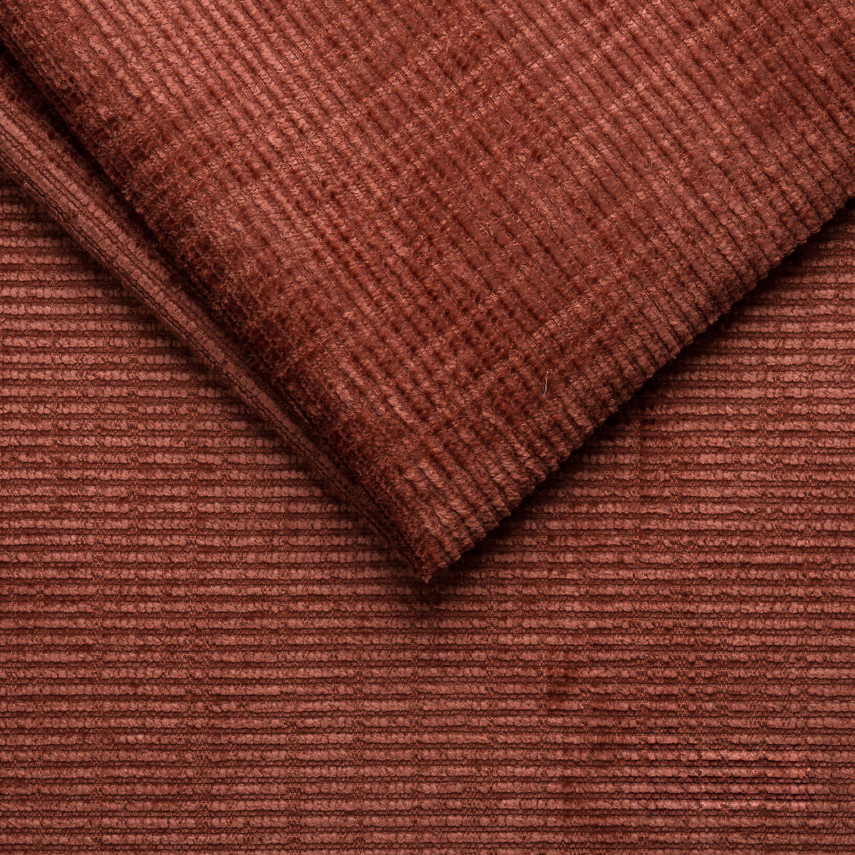 ECKSOFA in Plüsch Rostfarben  - Rostfarben/Blaugrau, Design, Kunststoff/Textil (288/152cm) - Xora
