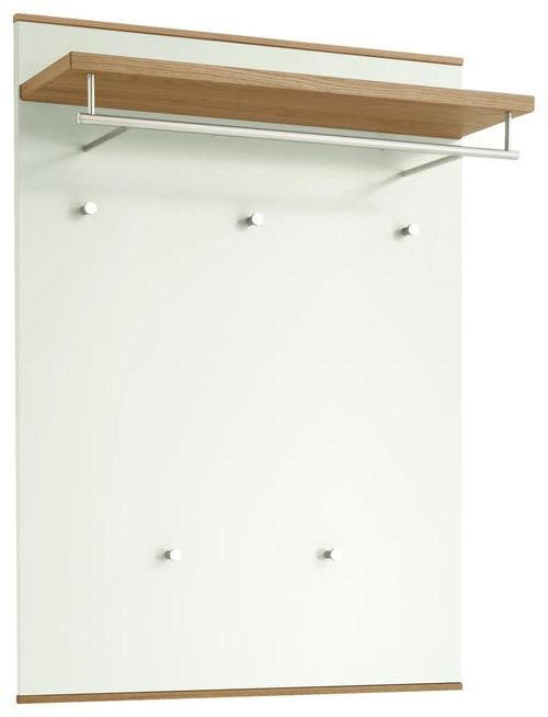 XXXLutz Garderobenpaneel Weiß, Eiche 80x109x27 cm