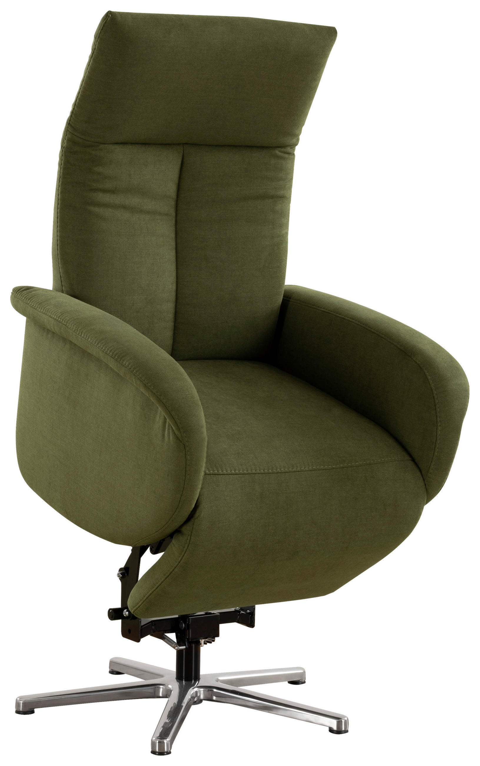 DREHSTUHL Flachgewebe Olivgrün - Chromfarben/Olivgrün, KONVENTIONELL, Textil/Metall (75/112/82cm) - Sit & More