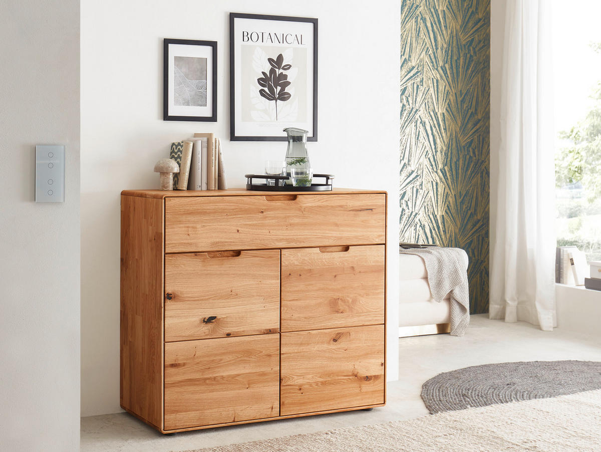 KOMMODE , 100/91/40 cm, 1 Schublade(n)  - Wildeiche, Design, Holz (100/91/40cm) - Livetastic