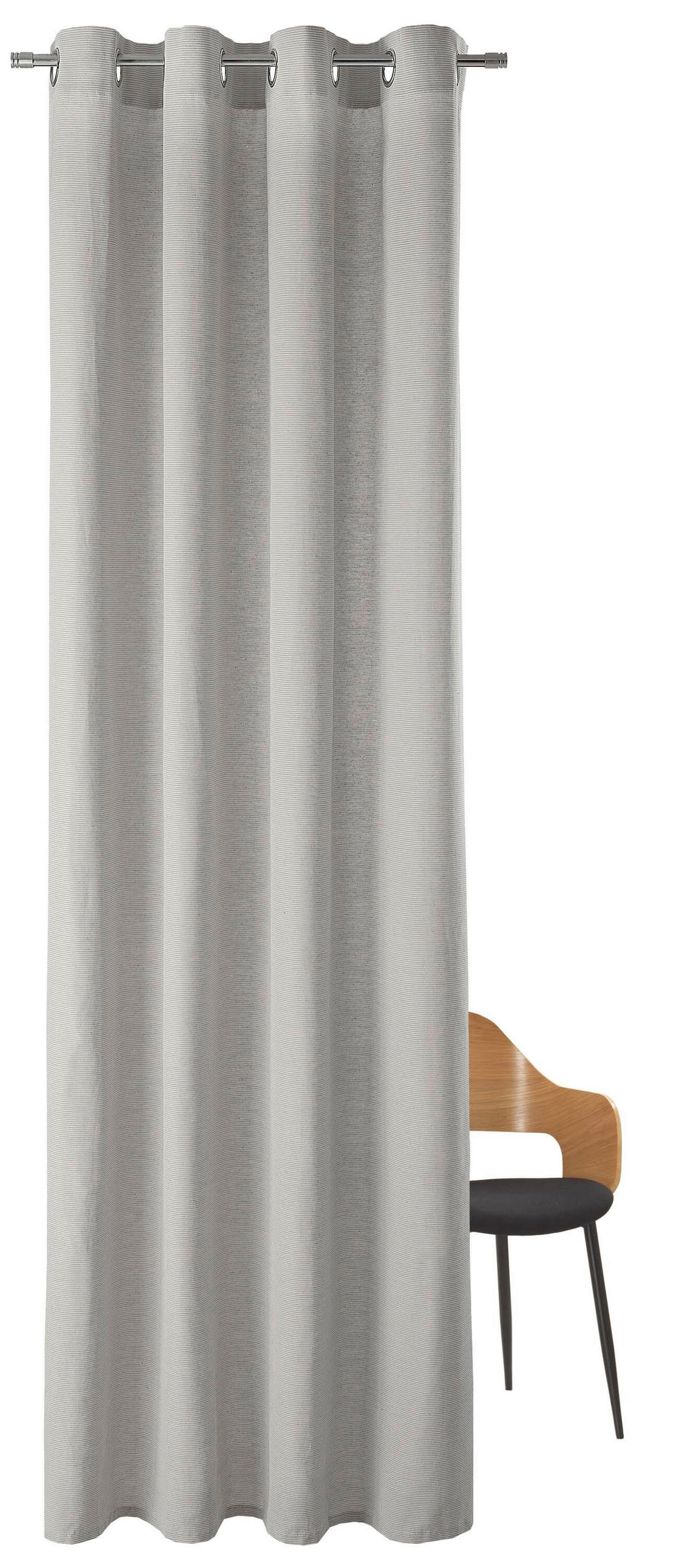 ÖSENSCHAL E-NEEDLESTRIPE blickdicht 140/250 cm   - Hellgrau, KONVENTIONELL, Textil (140/250cm) - Esprit