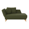 RÉCAMIERE in Flachgewebe Dunkelgrün  - Dunkelgrün/Eichefarben, Modern, Holz/Textil (205/74/94cm) - Bali