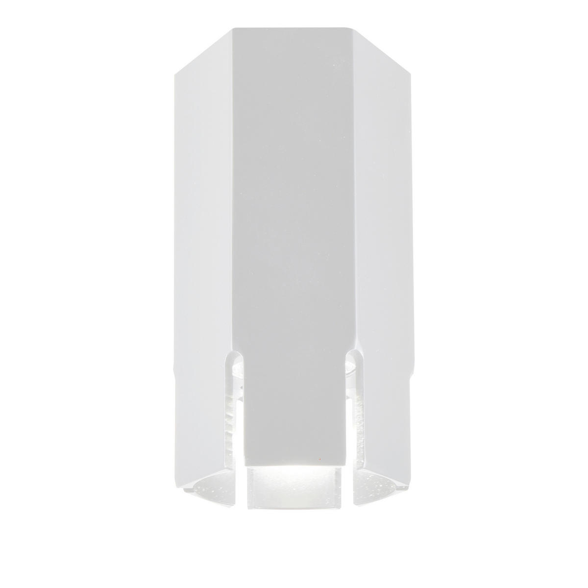 DECKENLEUCHTE Tuba 6.3/6.3/12 cm   - Weiß, Design, Metall (6.3/6.3/12cm)