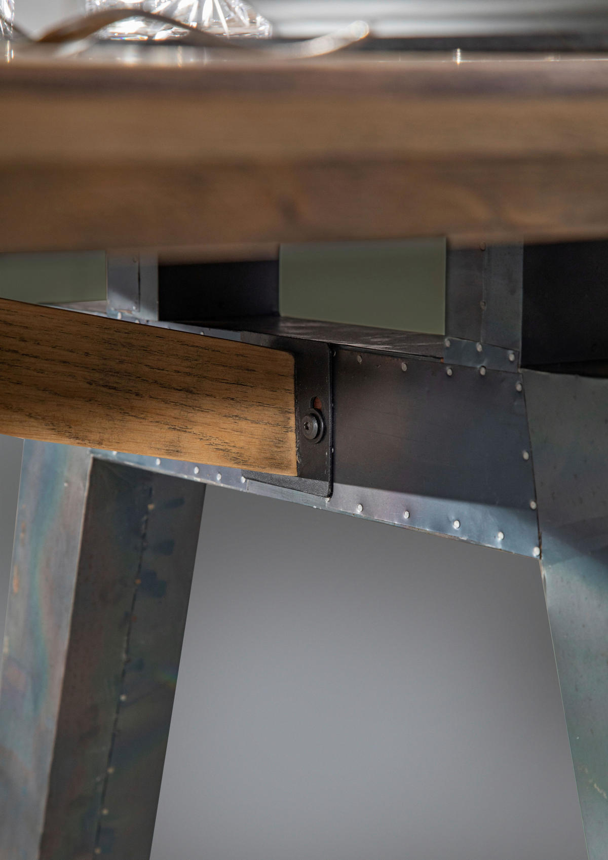 ESSTISCH in Holz 240/100/77 cm  - Graublau/Eichefarben, MODERN, Holz/Metall (240/100/77cm) - Livetastic