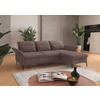 ECKSOFA in Flachgewebe Taupe  - Taupe/Schwarz, Konventionell, Textil/Metall (264/198cm) - Sit & More