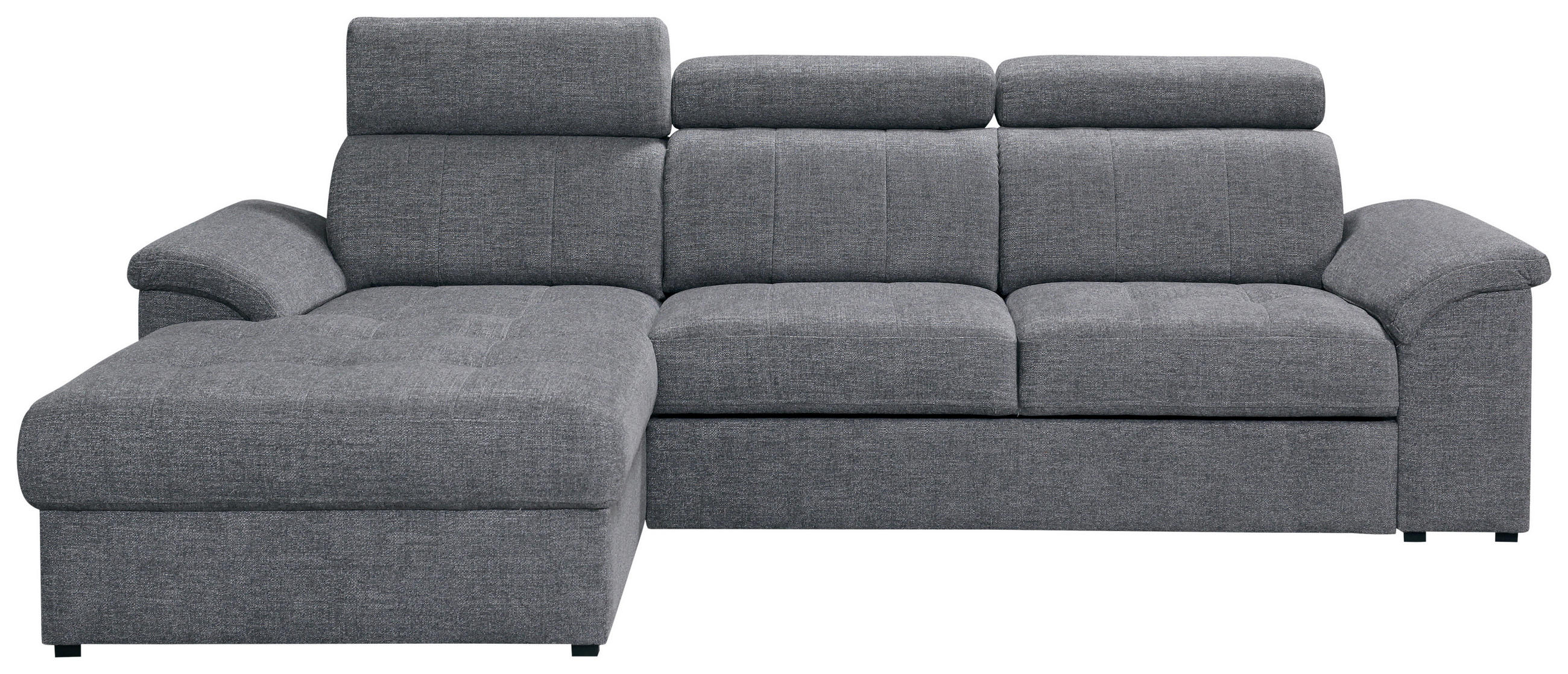 SEDEŽNA GARNITURA, siva  - siva, Konvencionalno, tekstil/les (185/286cm) - Milax