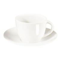 ESPRESSOTASSE MIT UNTERTASSE A TABLE 70 ml  - Weiß, Basics, Keramik (0.07l) - ASA