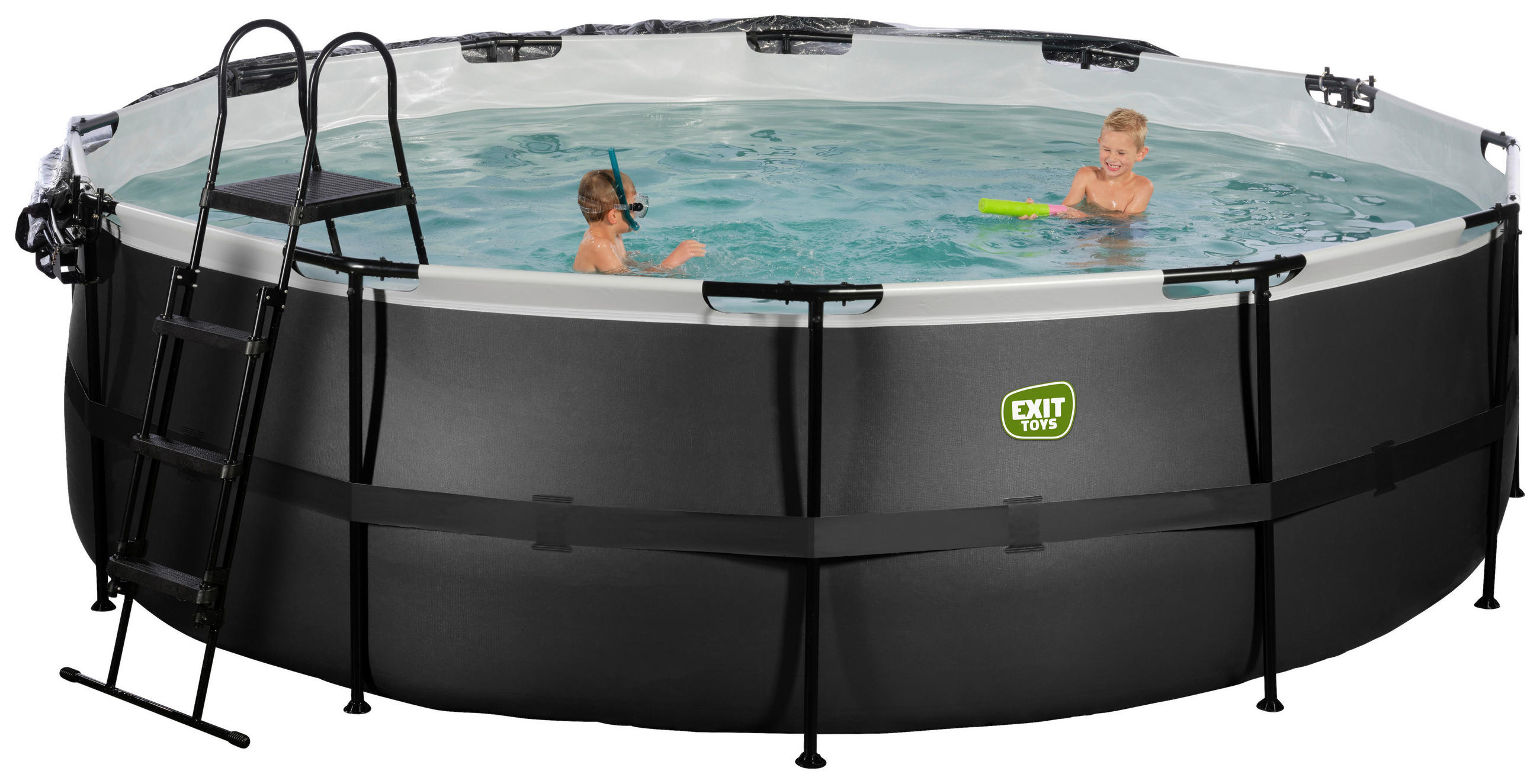 POOL 488/122 cm  - Anthrazit, Konventionell, Kunststoff/Metall (488/122cm) - EXIT Toys