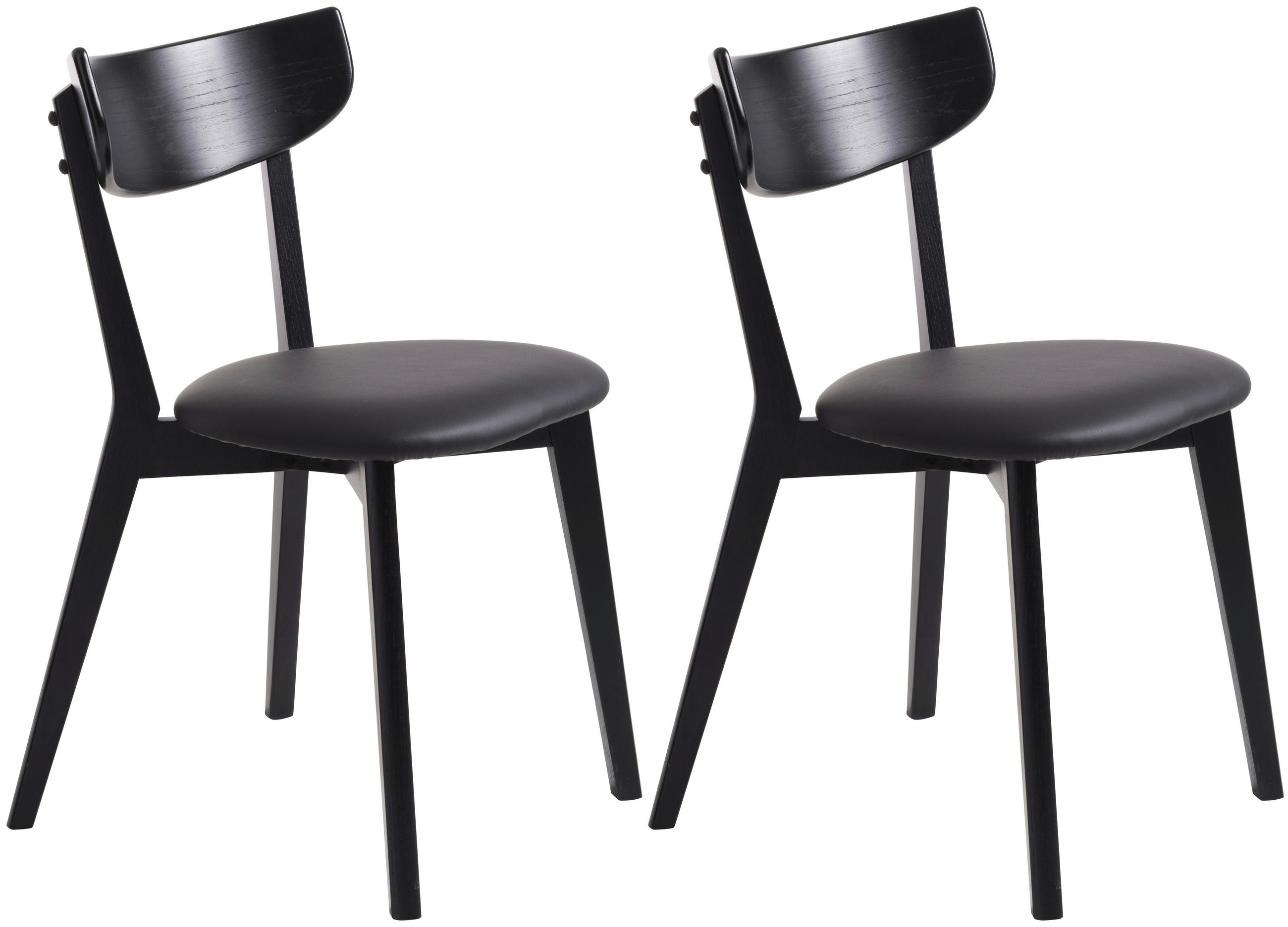 Linea Natura Stuhl-Set Schwarz 48x81x50 cm