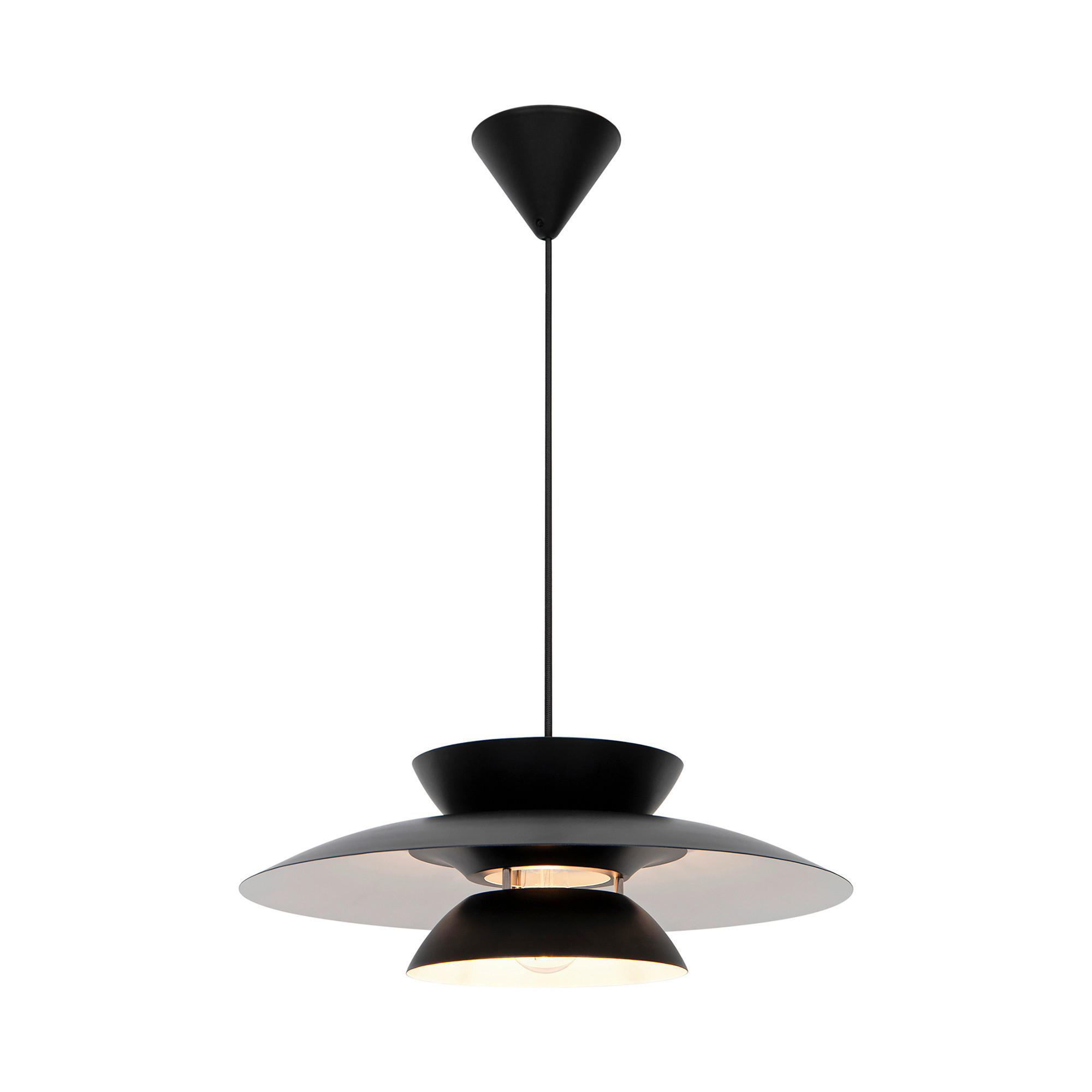 HÄNGELEUCHTE 45/15 cm  - Schwarz, Design, Metall (45/15cm) - Nordlux