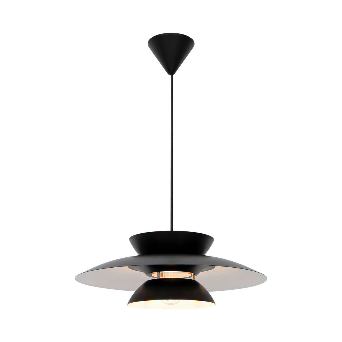 HÄNGELEUCHTE Carmen 45/15 cm   - Schwarz, Design, Metall (45/15cm) - Nordlux