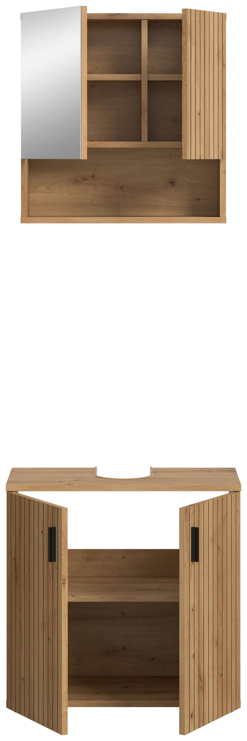 BADEZIMMER 2-teilig  in 60 cm  - Eiche Artisan, Basics, Holzwerkstoff/Kunststoff (60cm) - MID.YOU