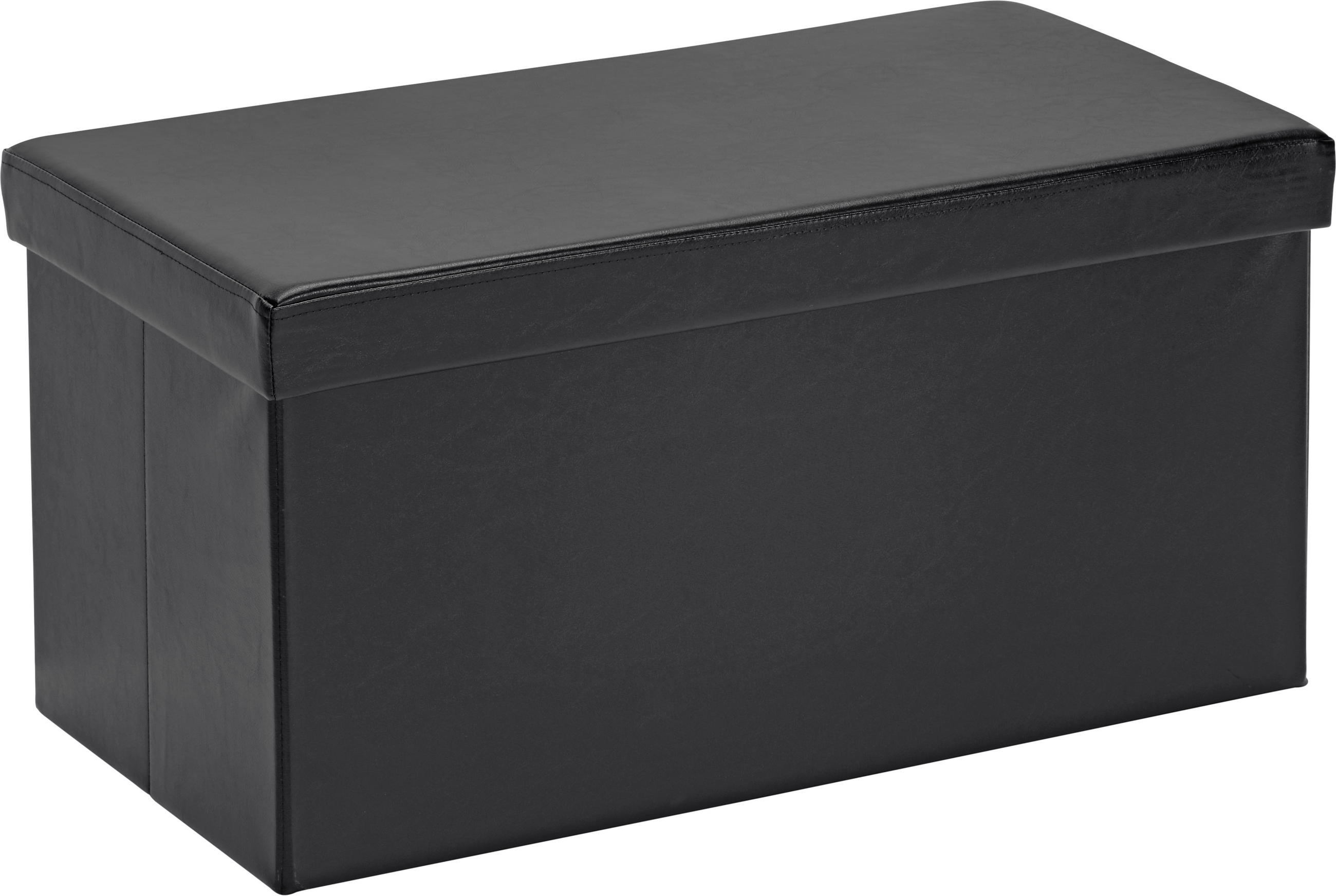 SITZBOX Lederlook, Vliesstoff Schwarz - Schwarz, Design, Textil (76/38/38cm) - Carryhome