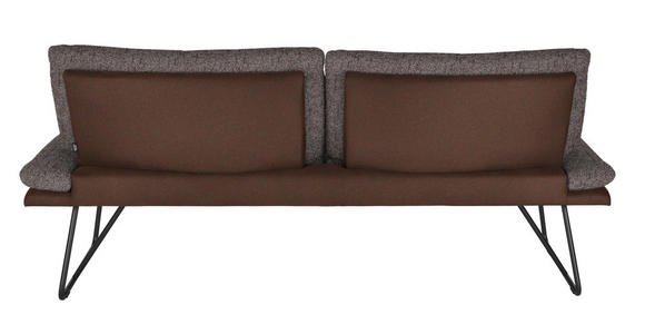 SITZBANK in Metall, Textil Braun - Schwarz/Braun, Design, Textil/Metall (208/91/72cm) - Dieter Knoll
