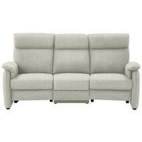 TRAPEZSOFA in Flachgewebe Naturfarben  - Schwarz/Naturfarben, KONVENTIONELL, Textil/Metall (219/107/97cm) - Pure Home Comfort
