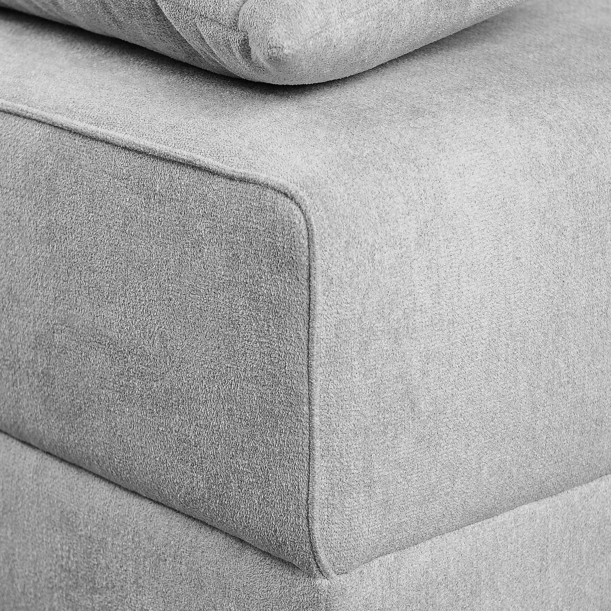 SCHLAFSOFA Webstoff Hellgrau  - Dunkelbraun/Hellgrau, Design, Holz/Textil (202/85/110cm) - MID.YOU