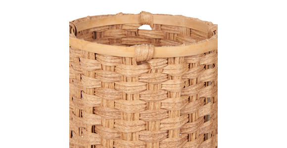 PFLANZENTOPF 25/60 cm - Schwarz/Naturfarben, Natur, Holz/Kunststoff (25/60cm) - Ambia Home
